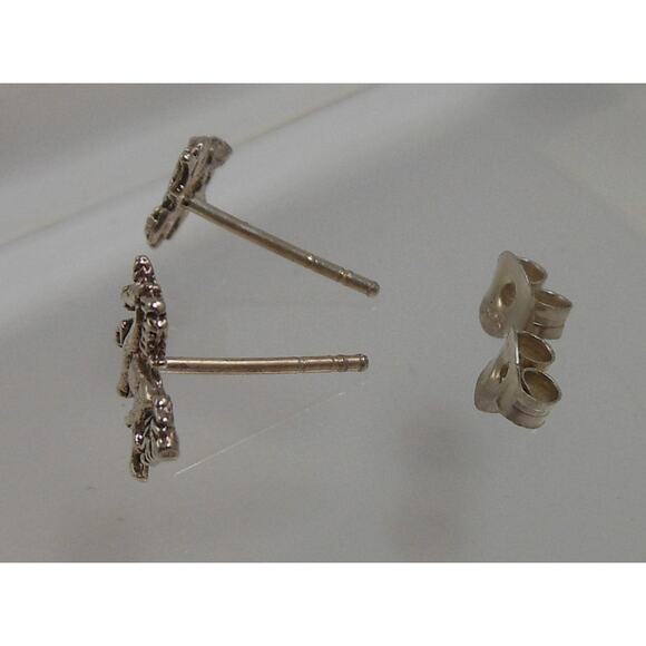 Vintage Unicorn Sterling Silver Stud Earrings Made in Thailand New-old-stock - Picture 2 of 6